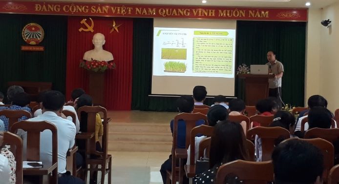 Ninh Bình: Tập huấn kỹ thuật canh tác lúa thân thiện môi trường cho hội viên nông dân